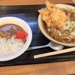 浪子そば 逗子・葉山駅店 - 天ぷら蕎麦とミニカレー¥740
