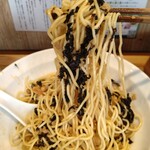 麺処 にぼし香 - 背脂の和え玉（混ぜたあと）