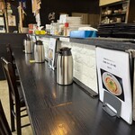 地頭鶏ラーメン本舗阿波家 - カウンター席雰囲気