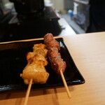 焼鳥　烈火 - 砂ズリ塩・とり皮塩