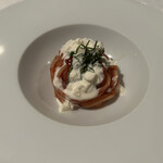 オステリア・エノテカ・ダ・サスィーノ - 濃縮トマトの冷製スパゲッティ