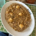 梨花食堂 天満本店 - カキとうずらの玉子のリゾット