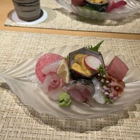 魚菜 基 - 刺身盛り合わせ(塩水ウニ)
