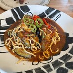 カルティベイト - 海老と茄子のピリ辛あんかけ焼きそば