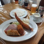 洋食入舟 - 入舟ランチB & アサヒスーパードライ