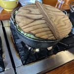 観光センター くるす - 熊鍋定食＋鶏焼き定食
3500円＋1100円