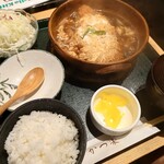 かつ楽 - 料理写真:ロースカツとじ鍋定食