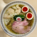 キング製麺 - 山椒らーめん＋味玉・海老ワンタン