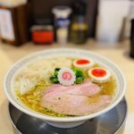 キング製麺 - 山椒らーめん＋味玉・海老ワンタン