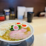 キング製麺 - 山椒らーめん＋味玉・海老ワンタン