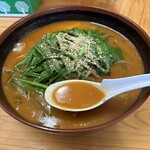 炉ばたささき - ピリ辛みそスープ。美味い。