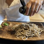 里味庵 - 次に岩塩　塩味と蕎麦の後からくる甘味が抜群！