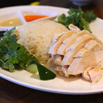 海南鶏飯食堂 - 海南鶏飯(M)@税込1,290円＋追加パクチー@税込60円