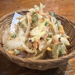長竿亭 - かき揚げ　300円
