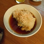 丹三郎 - そばがき（食べかけ）