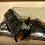 鮓 村瀬 - 雲丹と海葡萄の雲丹巻き