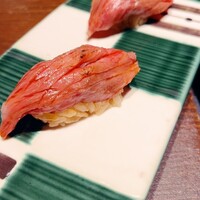 赤坂 金舌 - 和牛赤身炙り握り