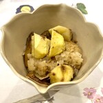 うを徳 - ◆上富良野松茸、茨城の栗のおこわ