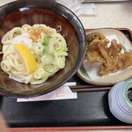 香の兎 - ぶっかけ1.5玉+きのこ天¥1100