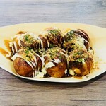 かんすけ - たこ焼き6個540円(ソース・一味マヨ)