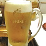 ますや旅館 - 夕食（生ビール）