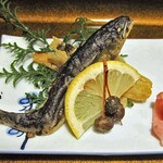 ますや旅館 - 夕食（鮎の塩焼き）