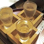 ますや旅館 - 夕食（地酒セット）