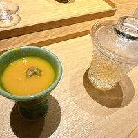 中目黒いぐち 上ル - かぼちゃの茶碗蒸しとお出汁のスープ
