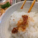 焼肉セブン - チャンジャ　オン　ザ　ライス❗️