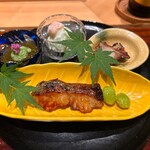 321114263 - 前菜(銀宝、祖父江の銀杏、蛸、車海老シャインマスカット、もずく)