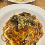 ポポラマーマ ニューコースト新浦安店 - 茄子のボロネーゼ　全粒粉パスタに換えて貰って