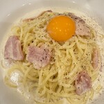 ポポラマーマ ニューコースト新浦安店 - カルボナーラはローマで食べたのに劣らず‼️