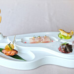 SUD restaurant - ランチコース 5082円 のSUDシグネチャープレート 東京ローカルをイメージして