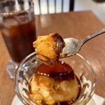 錢屋カフヱー - セットのプリンとアイスコーヒー