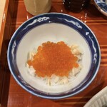 銀座 きた川 - 松茸ご飯おかわり いくら乗せ