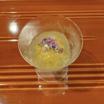 銀座 きた川 - 枝豆と湯葉のペースト.富山白海老.北海道雲丹 