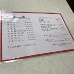 ハマムラ - 定食メニュー