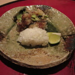 成生 - 海鰻に山葵　炊きたての小さい握りめし