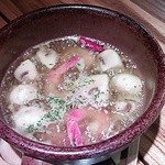 ブラーノブラーノ - 海老とマッシュルームのアヒージョ　\490