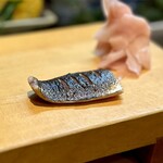 寿し辰 - 炙り秋刀魚のお刺身は刻みネギと生姜醤油で♪