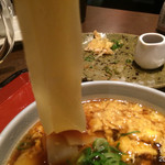 七福 弁天庵  - 玉子とじ ひもかわうどん