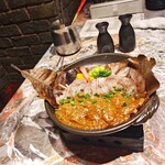 創作和食と完全個室 和蔵 - 飛騨牛 棒葉味噌の陶板焼き