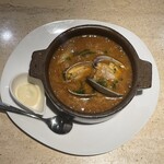 Donostia Comeru。 - 2025.09.29 (月)    ドノスティアコメルのランチコース　1980円（税込）　魚のアロスメロッソ（スペイン風雑炊仕立て）