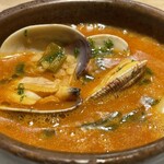 Donostia Comeru。 - 2025.09.29 (月)    ドノスティアコメルのランチコース　1980円（税込）　魚のアロスメロッソ（スペイン風雑炊仕立て）