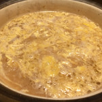 八郎鮨 - 雑炊！  味噌ベースの鍋の雑炊はサイコー！