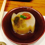 分田上 - 大根を昆布と自家製味噌で頂く