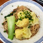 香港麺 新記 - エビ入りワンタンつゆなし麺 1000円