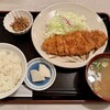 とらや - 一杯セット（ロースカツ定食（並）+ビール小瓶）