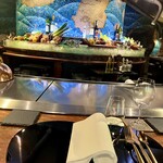 八王子うかい亭 - キラキラに磨き上げられた鉄板