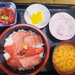 まぐろや - 上マグロ丼➕すきみ